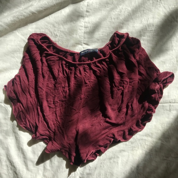 Brandy Melville Maroon Shorts - Picture 2 of 3